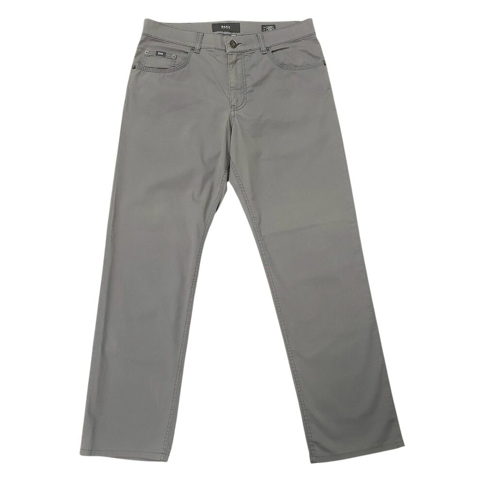Brax Feel Good Pants Mens 32x29 Gray Cooper Regular Straight Leg Comfort Casual